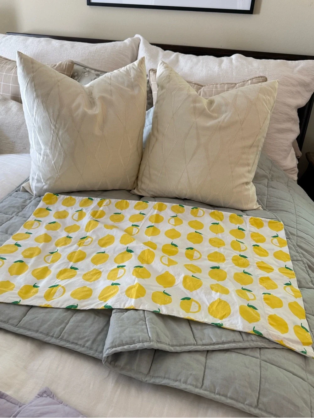The Land of Nod Lemon-Print standard sham
